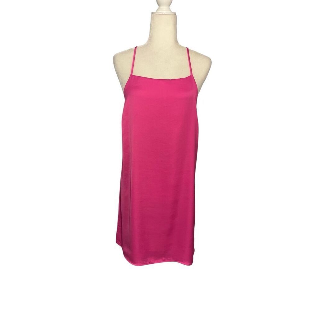 Forever 21 hot pink spaghetti strap slip dress - M